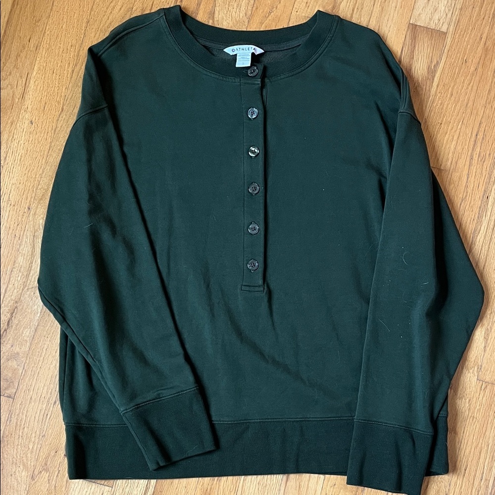 Athleta Forest Green Crewneck Top